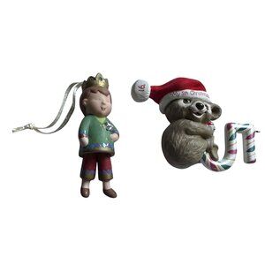 Vtg Hallmark Christmas Ornaments Child's Fifth Christmas & Son